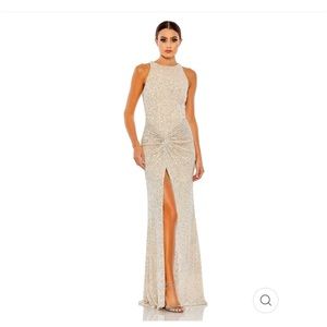 New Tantalizing Halter Neckline Mermaid Dress With Slit from Mac Duggal -